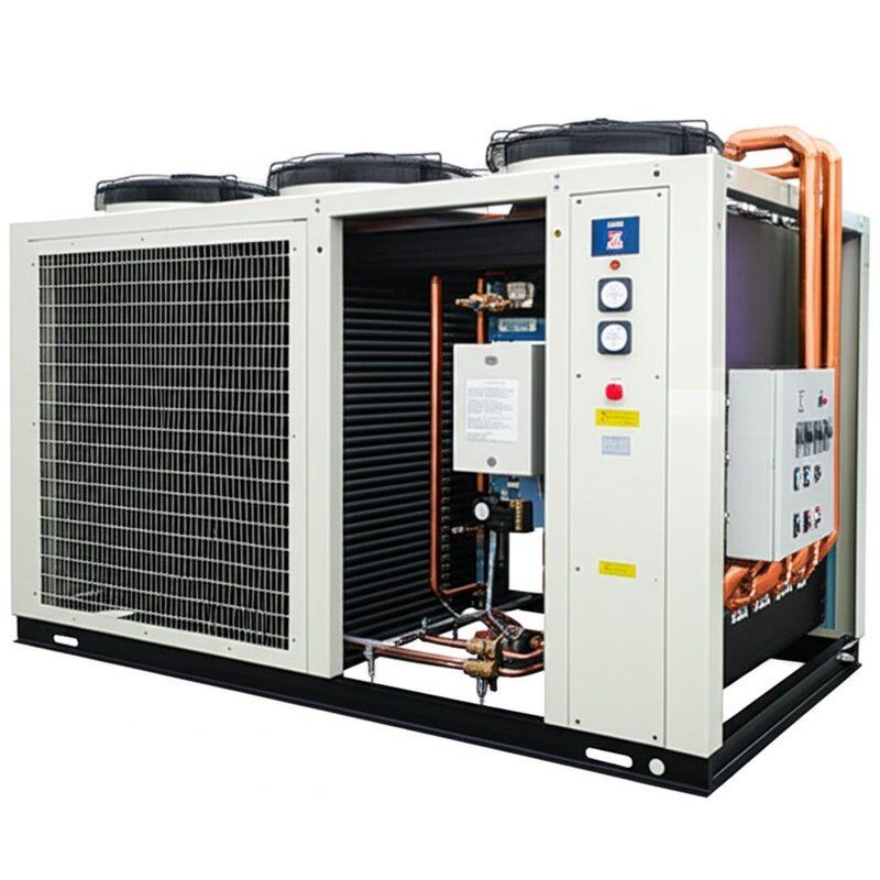 Vinnige condensator waterkoelmachine met hoge lage druk overbelasting Vriesbestrijdingsfasesequentie Beschermingssysteem Geluidsniveau 65dBA